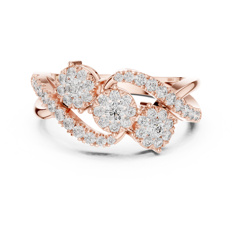 Ladies Ring 19#120021L@7 - Rose Gold - Image
