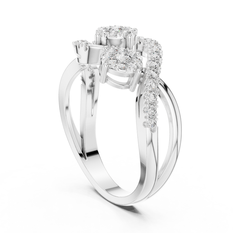 Ladies Ring 19#120021L@7 - White Gold - Image