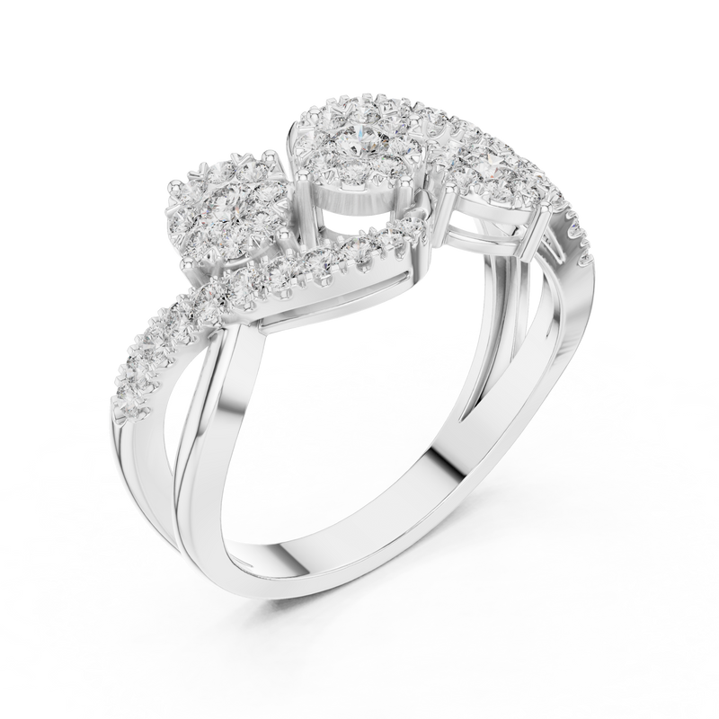 Ladies Ring 19#120021L@7 - White Gold - Image