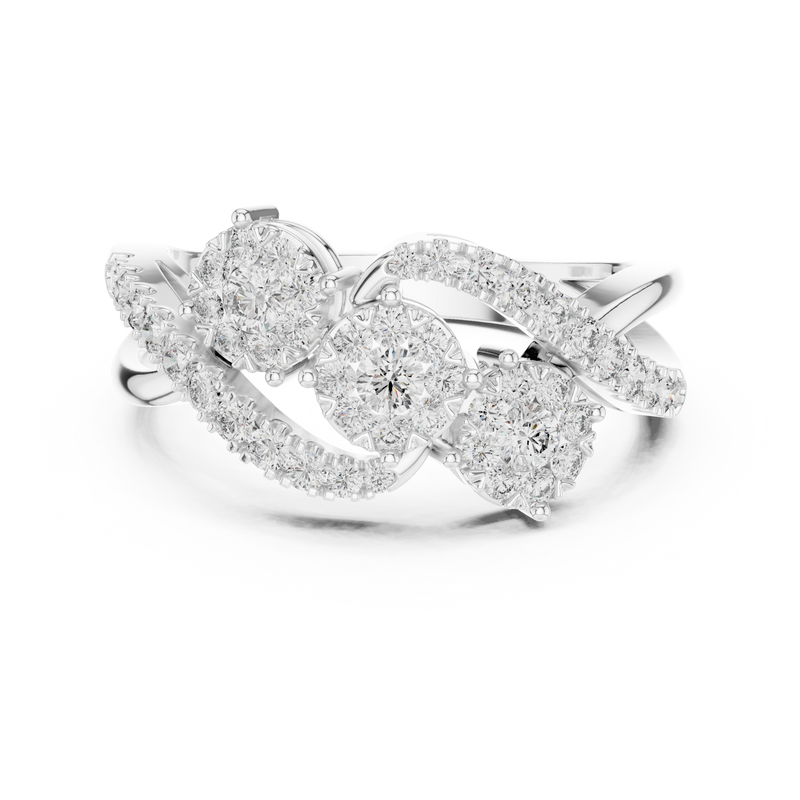 Ladies Ring 19#120021L@7 - White Gold - Image