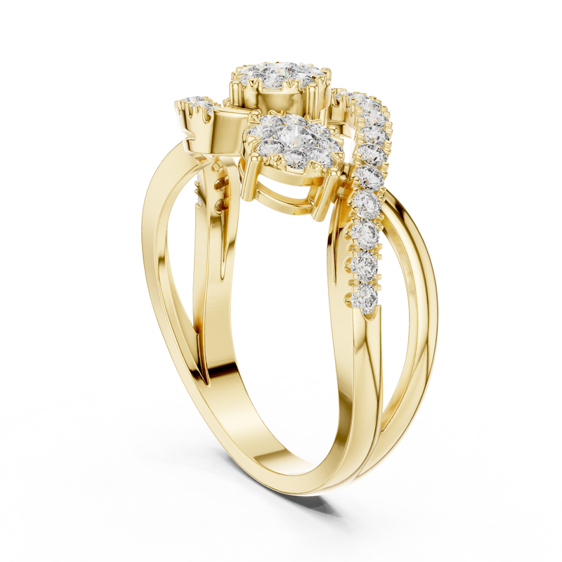 Ladies Ring 19#120021L@7 - Yellow Gold - Image