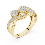 Ladies Ring 19#120021L@7 - Yellow Gold - Image