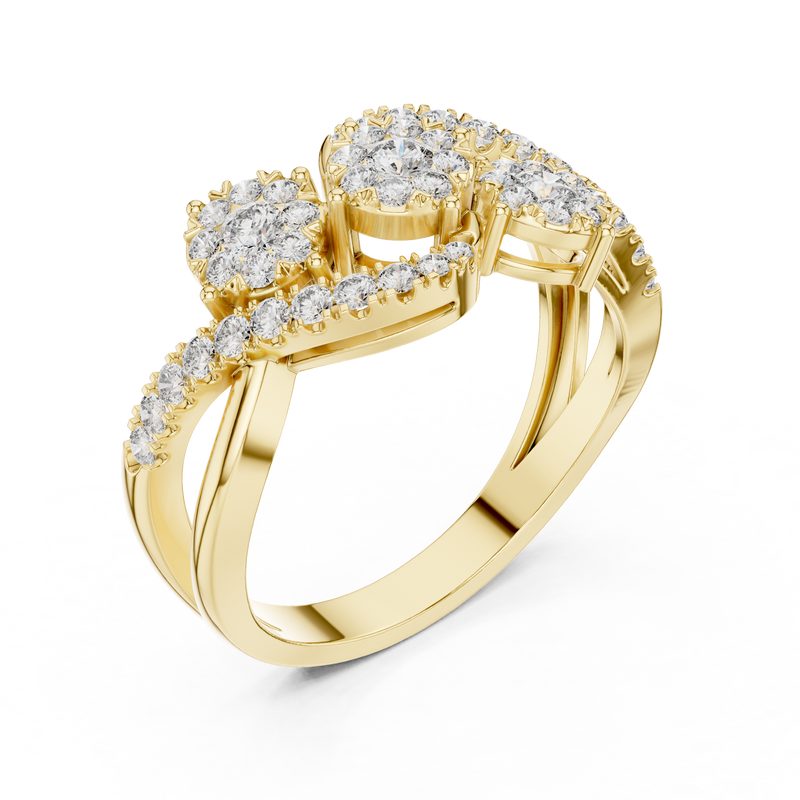 Ladies Ring 19#120021L@7 - Yellow Gold - Image