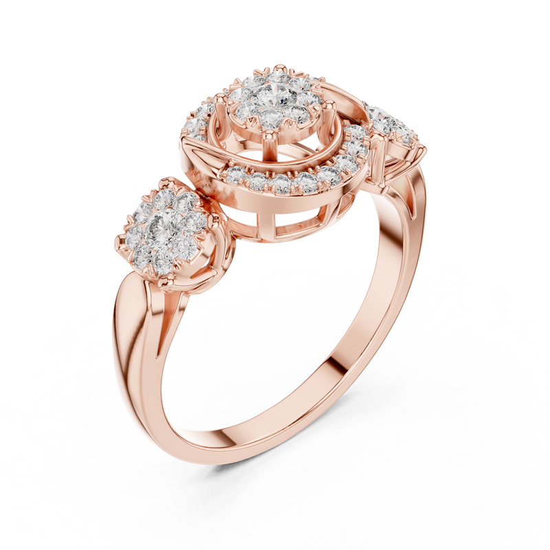 Ladies Ring 19#120022L@7 - Rose Gold - Image