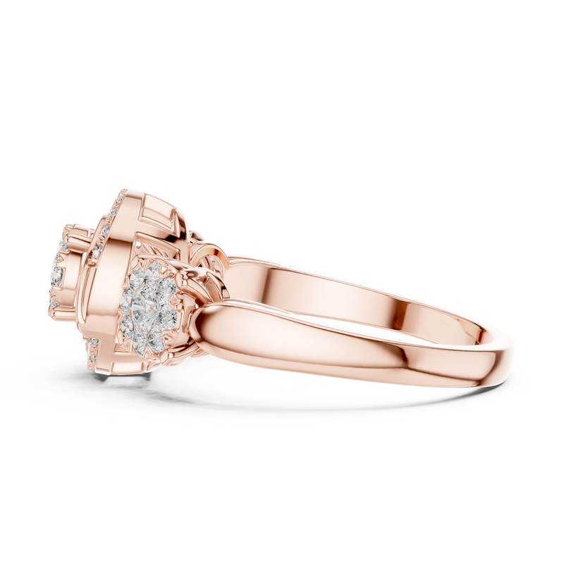 Ladies Ring 19#120022L@7 - Rose Gold - Image