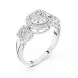 Ladies Ring 19#120022L@7 - White Gold - Image