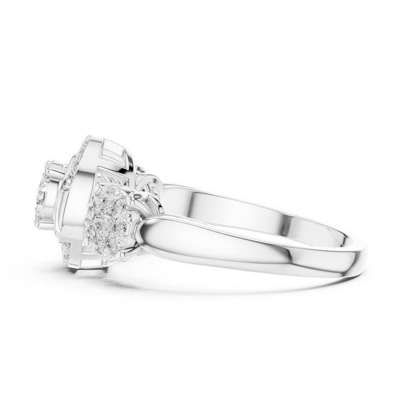 Ladies Ring 19#120022L@7 - White Gold - Image