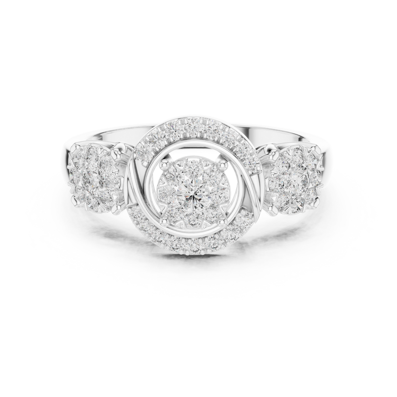 Ladies Ring 19#120022L@7 - White Gold - Image