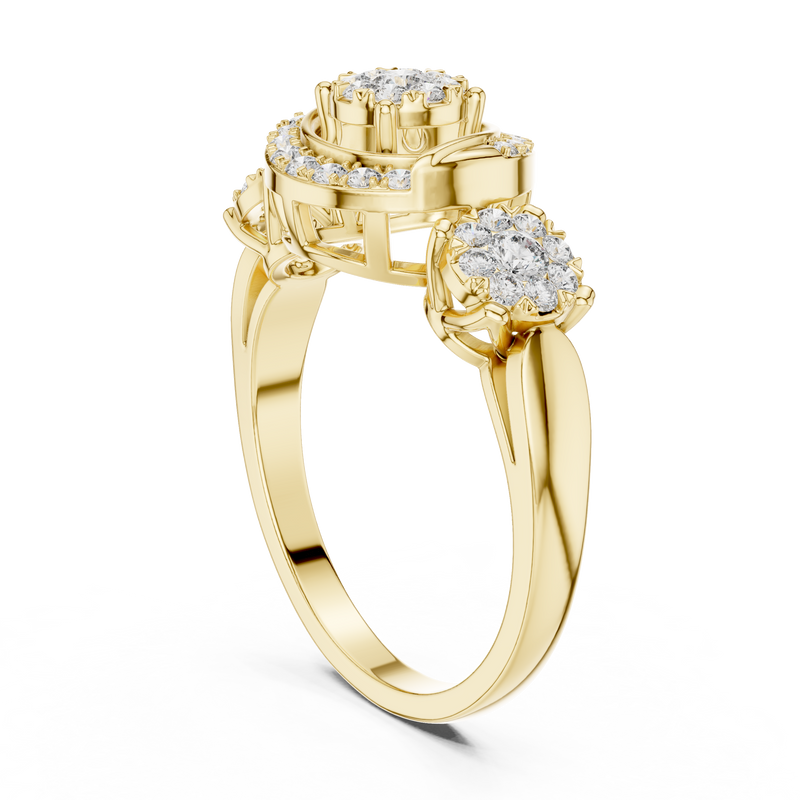 Ladies Ring 19#120022L@7 - Yellow Gold - Image