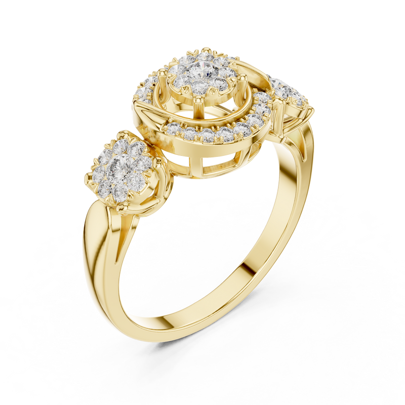 Ladies Ring 19#120022L@7 - Yellow Gold - Image