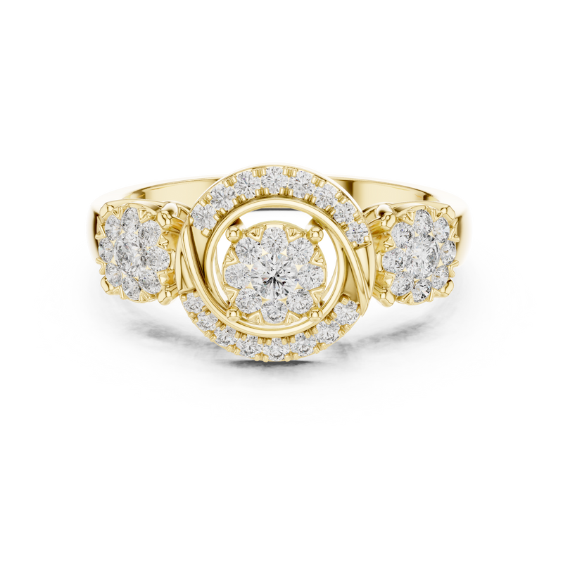 Ladies Ring 19#120022L@7 - Yellow Gold - Image