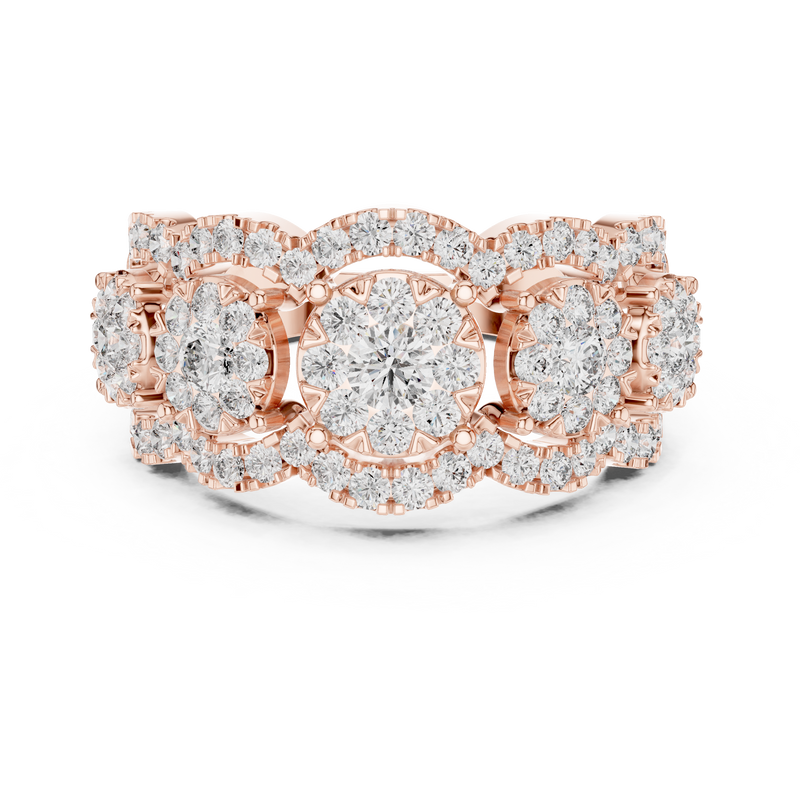 Ladies Ring 19#120023L - Rose Gold - Image