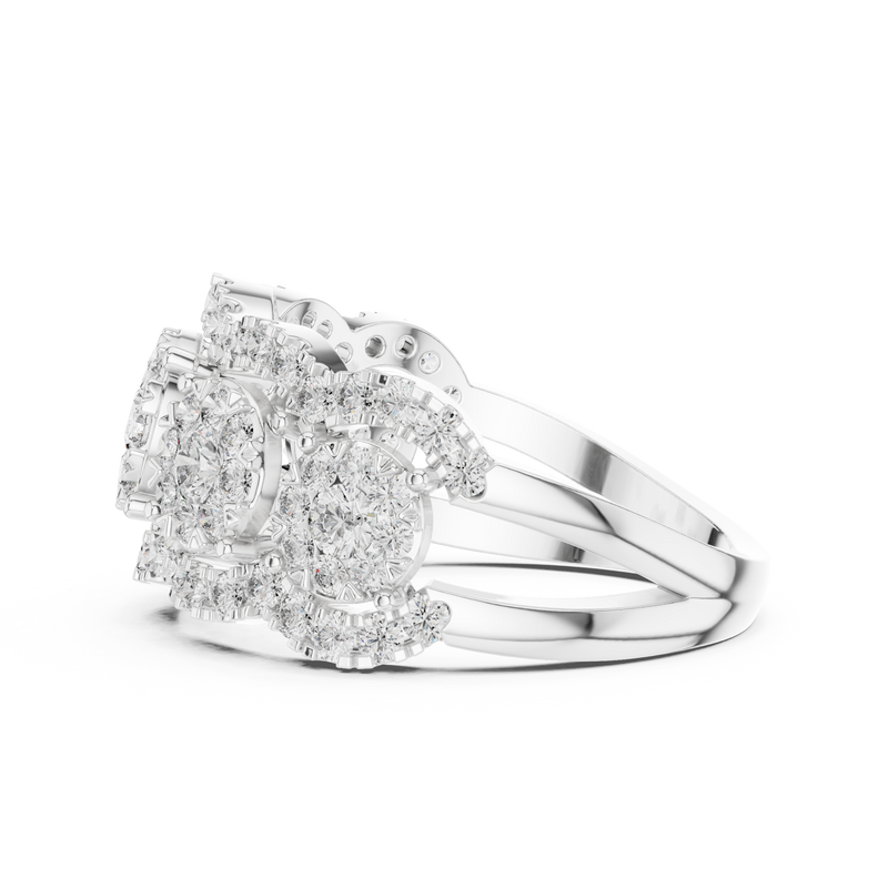 Ladies Ring 19#120023L - White Gold - Image