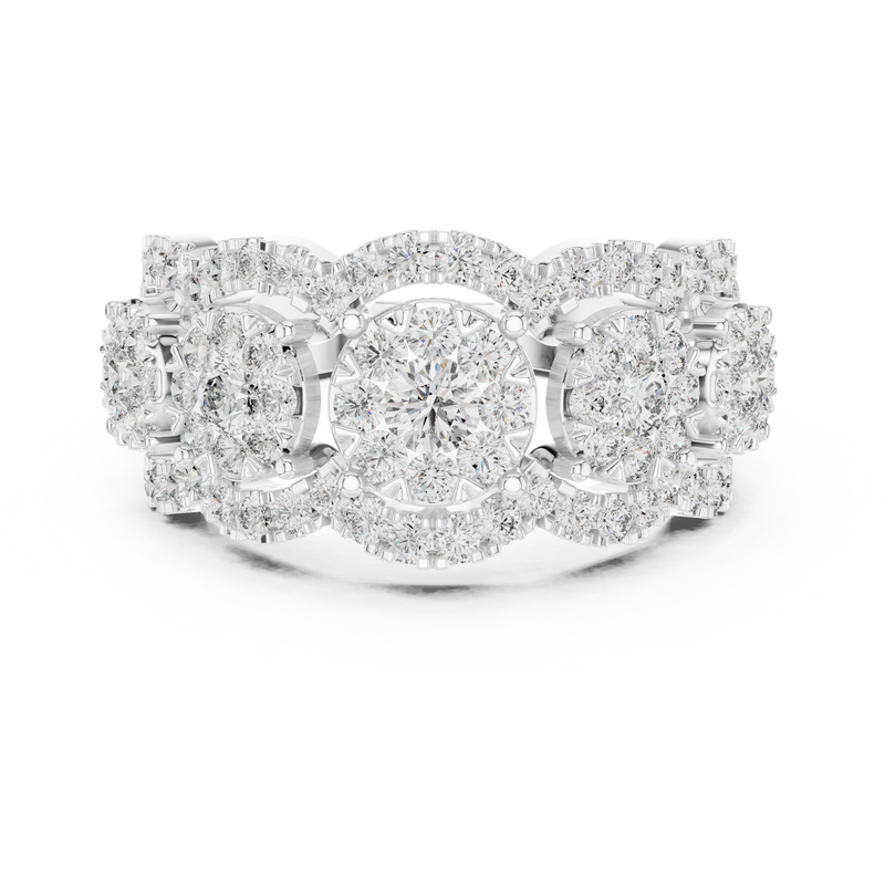 Ladies Ring 19#120023L - White Gold - Image