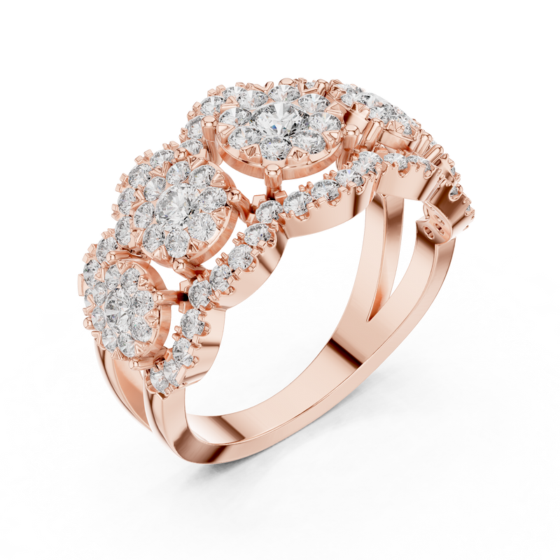 Ladies Ring 19#120023L - Rose Gold - Image