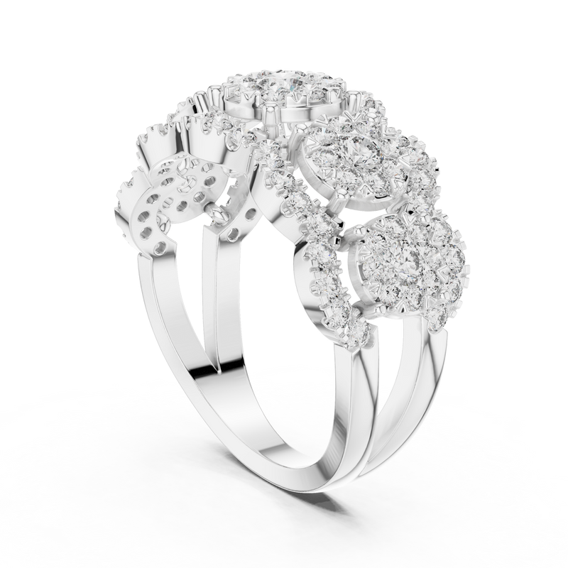 Ladies Ring 19#120023L - White Gold - Image