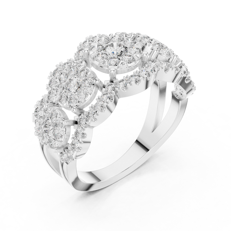 Ladies Ring 19#120023L - White Gold - Image