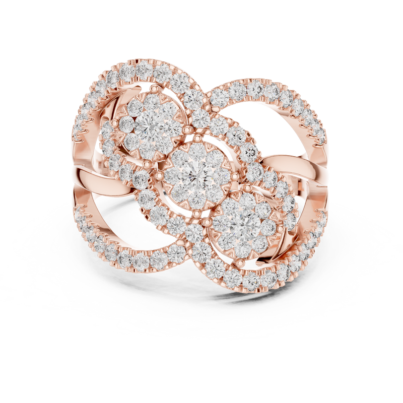 Ladies Ring 19#120024L - Rose Gold - Image