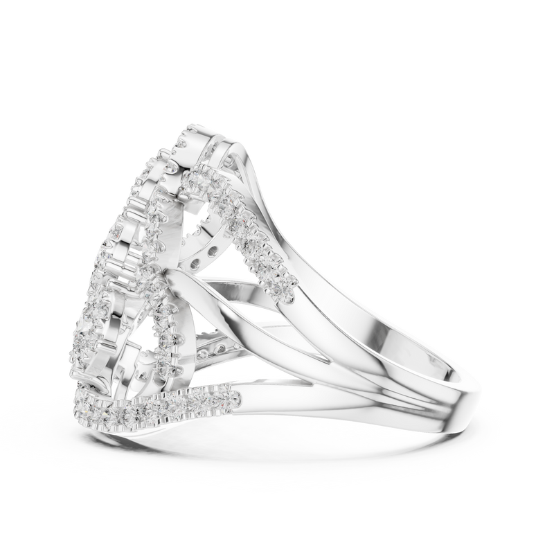 Ladies Ring 19#120024L - White Gold - Image