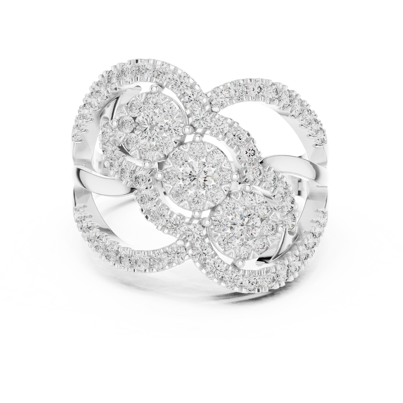 Ladies Ring 19#120024L - White Gold - Image