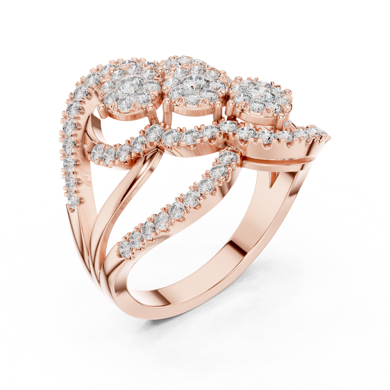 Ladies Ring 19#120024L - Rose Gold - Image