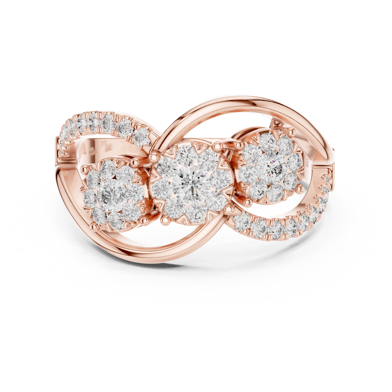 Ladies Ring 19#120025L - Rose Gold - Image