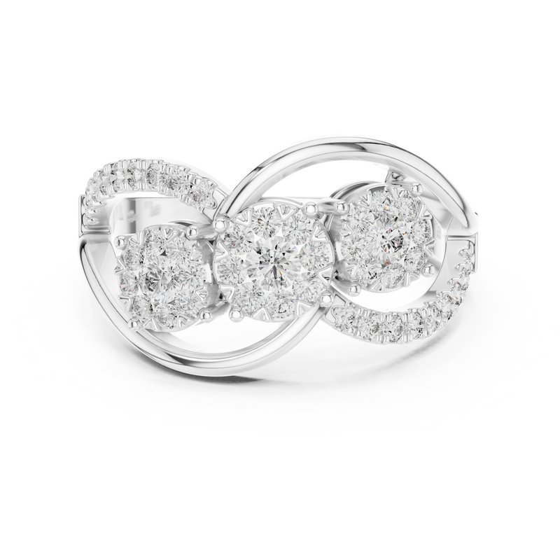 Ladies Ring 19#120025L - White Gold - Image