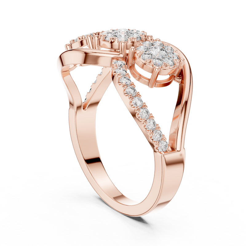 Ladies Ring 19#120025L - Rose Gold - Image