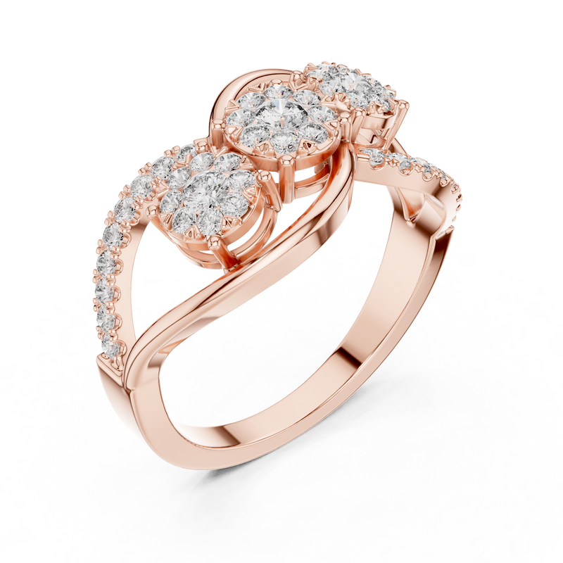 Ladies Ring 19#120025L - Rose Gold - Image