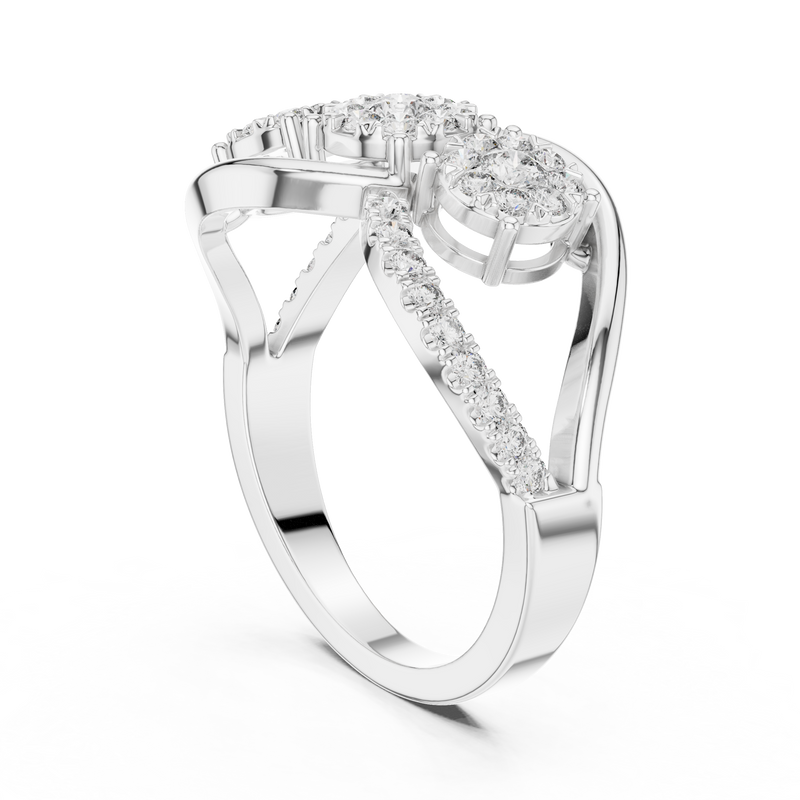 Ladies Ring 19#120025L - White Gold - Image