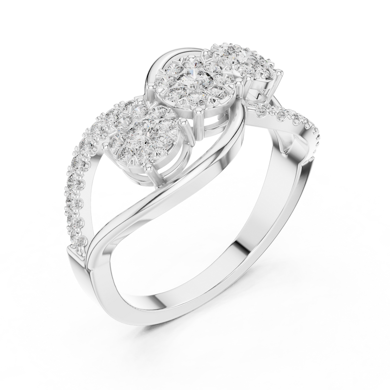 Ladies Ring 19#120025L - White Gold - Image