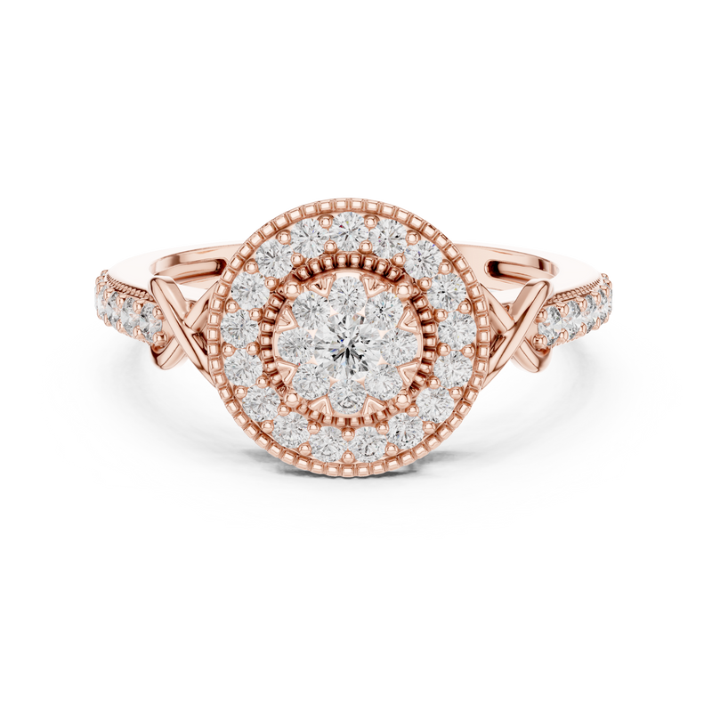 Ladies Ring 19#120026@7 - Rose Gold - Image
