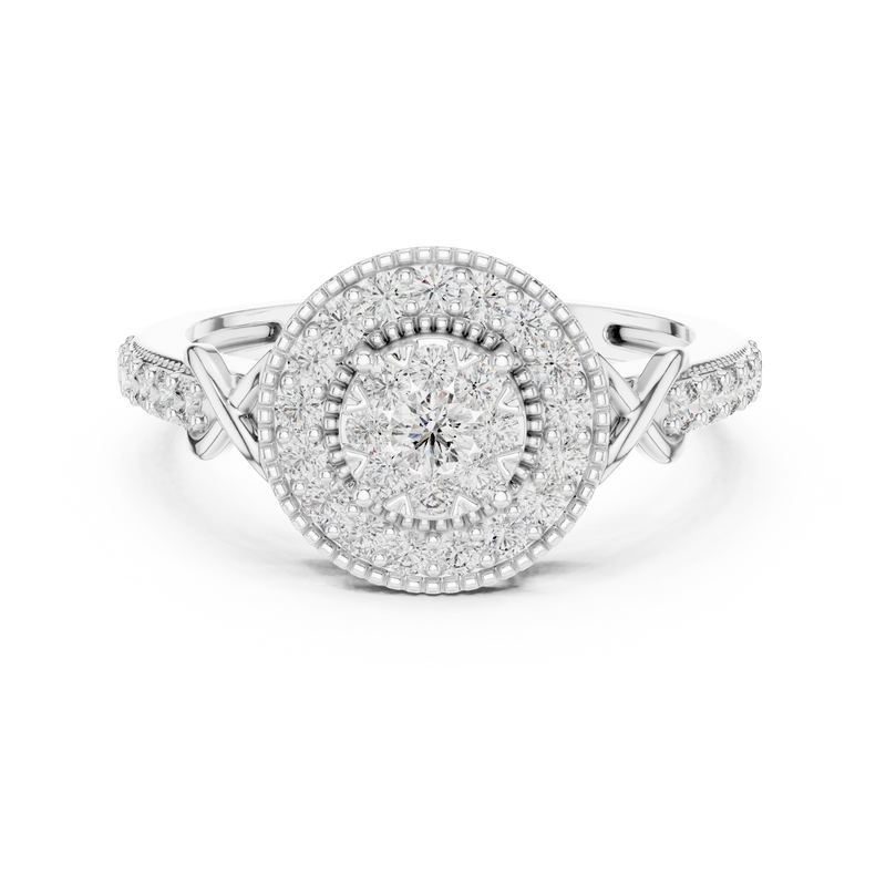 Ladies Ring 19#120026@7 - White Gold - Image