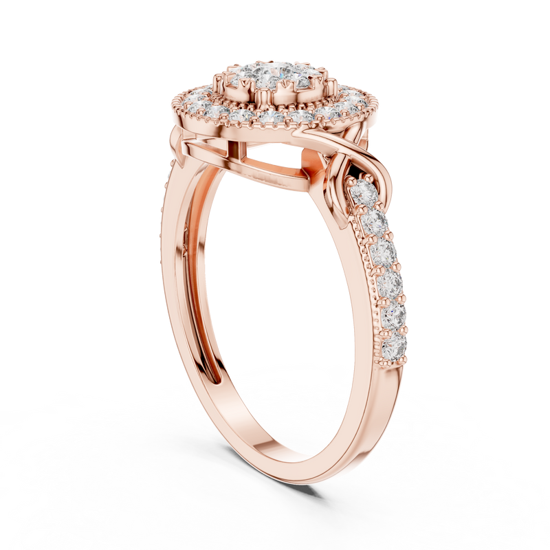 Ladies Ring 19#120026@7 - Rose Gold - Image