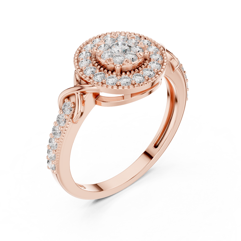 Ladies Ring 19#120026@7 - Rose Gold - Image