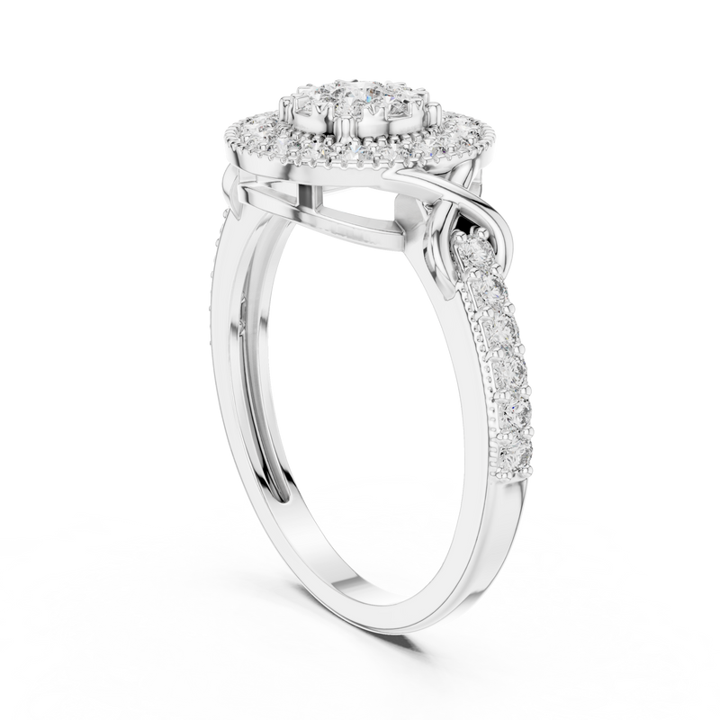 Ladies Ring 19#120026@7 - White Gold - Image