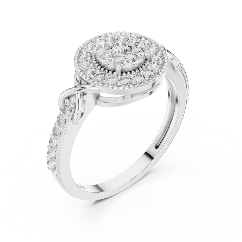Ladies Ring 19#120026@7 - White Gold - Image