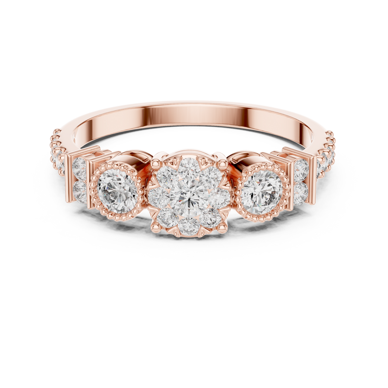Ladies Ring 19#120027@7 - Rose Gold - Image