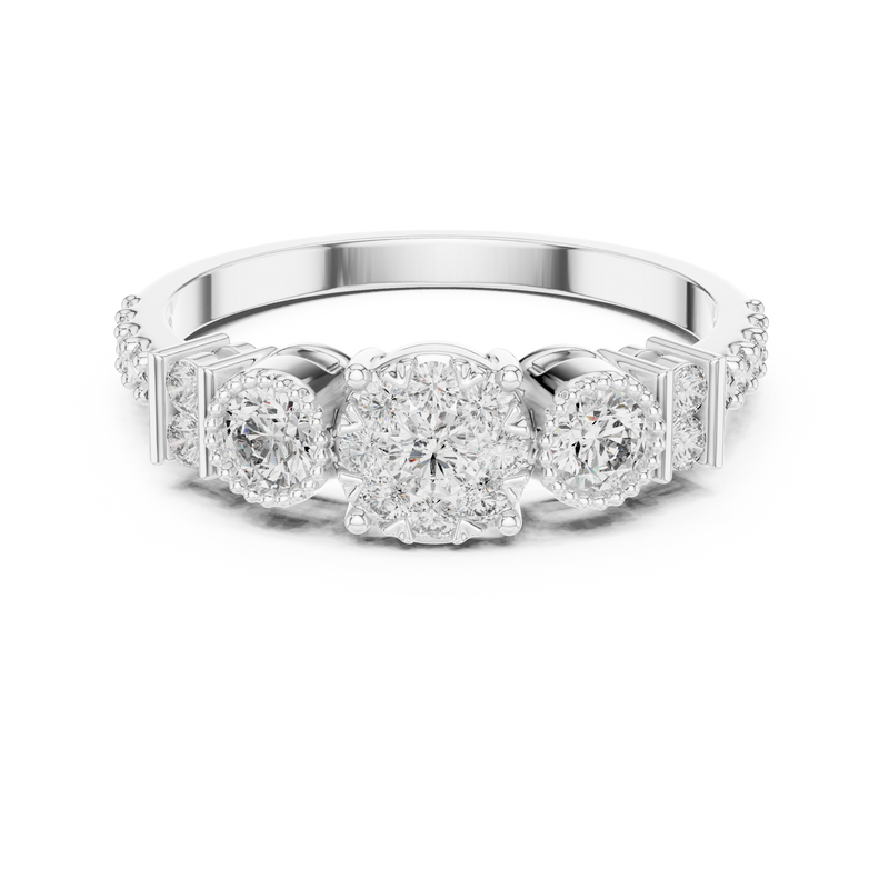 Ladies Ring 19#120027@7 - White Gold - Image