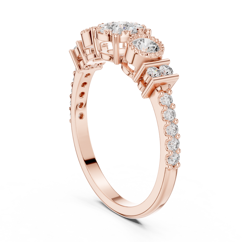 Ladies Ring 19#120027@7 - Rose Gold - Image