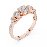 Ladies Ring 19#120027@7 - Rose Gold - Image