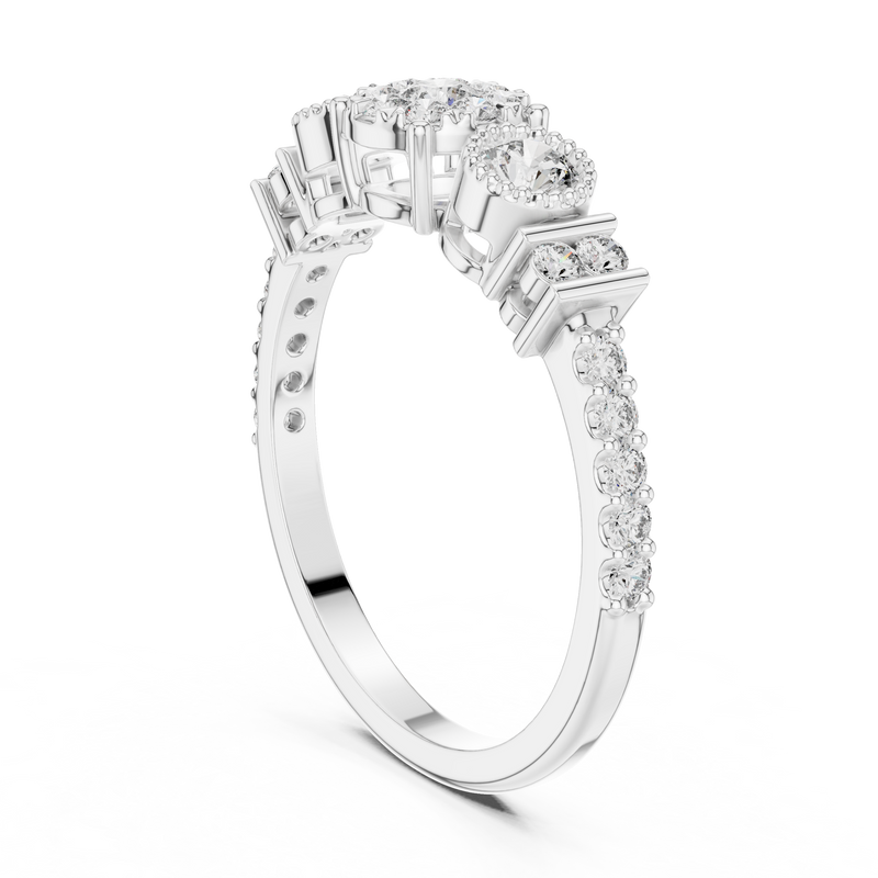 Ladies Ring 19#120027@7 - White Gold - Image