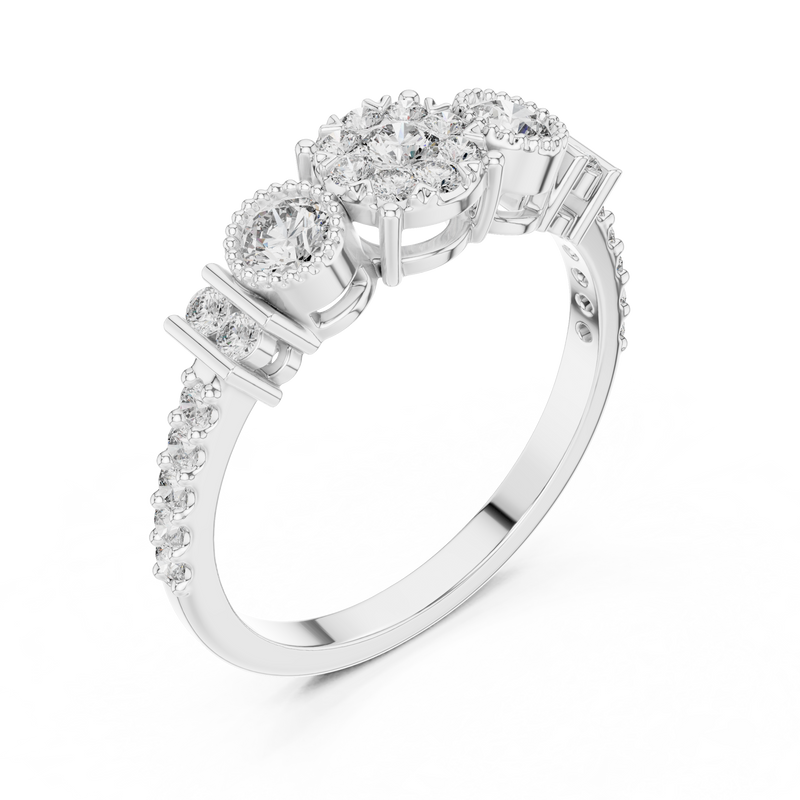 Ladies Ring 19#120027@7 - White Gold - Image