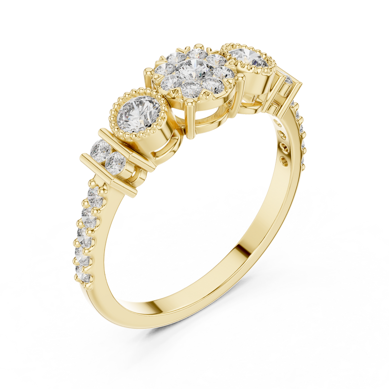 Ladies Ring 19#120027@7 - Yellow Gold - Image