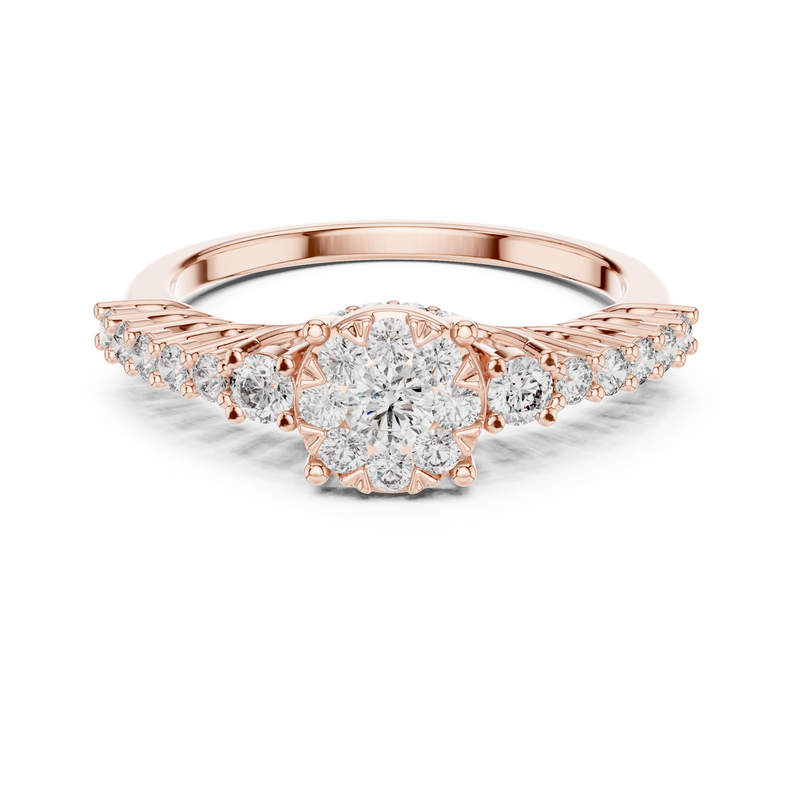 Ladies Ring 19#120028L - Rose Gold - Image