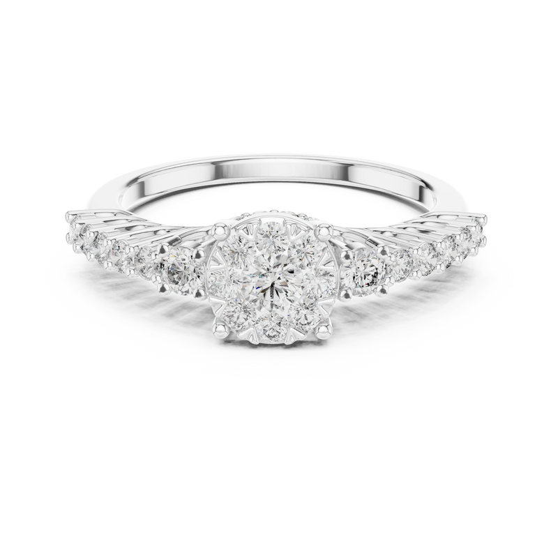 Ladies Ring 19#120028L - White Gold - Image