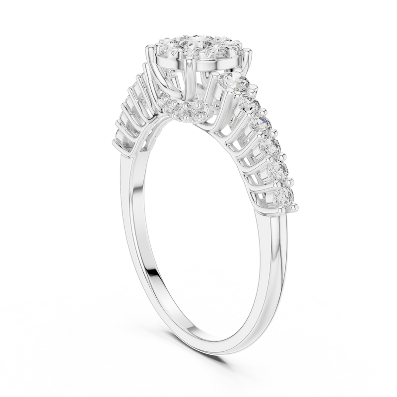 Ladies Ring 19#120028L - White Gold - Image