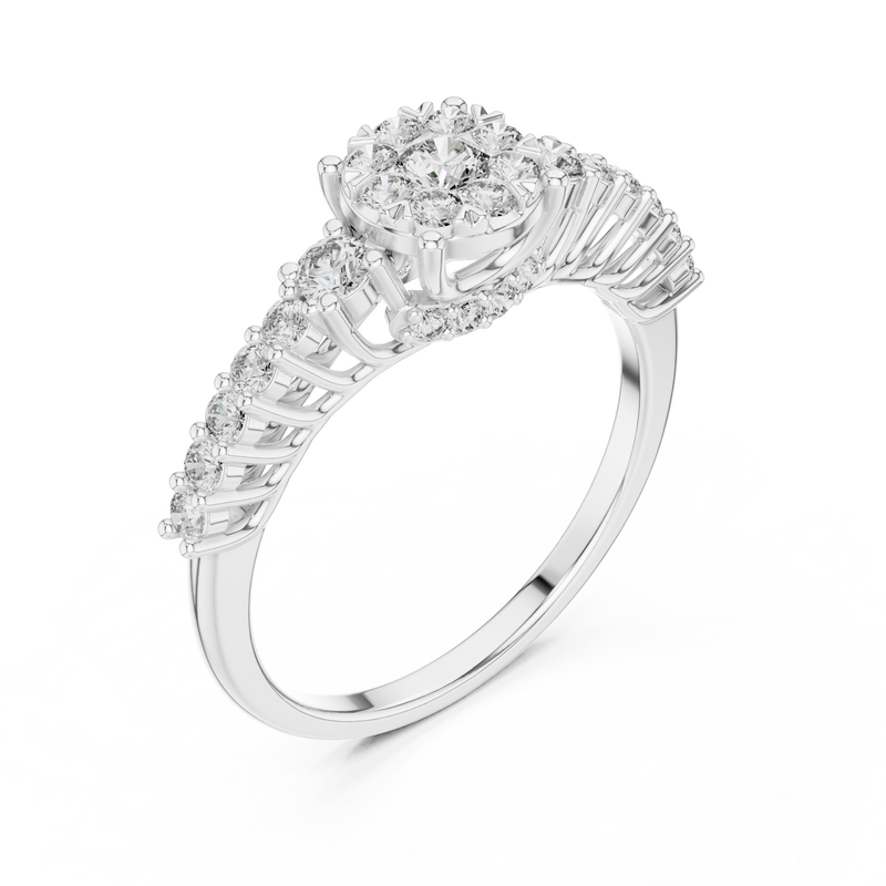 Ladies Ring 19#120028L - White Gold - Image