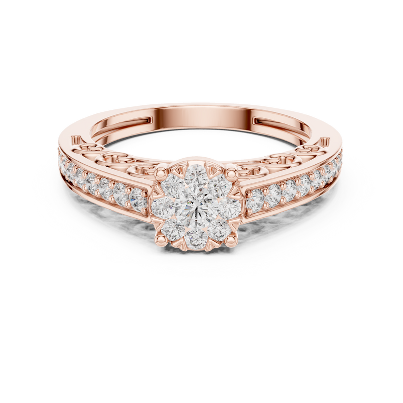 Ladies Ring 19#120029L - Rose Gold - Image