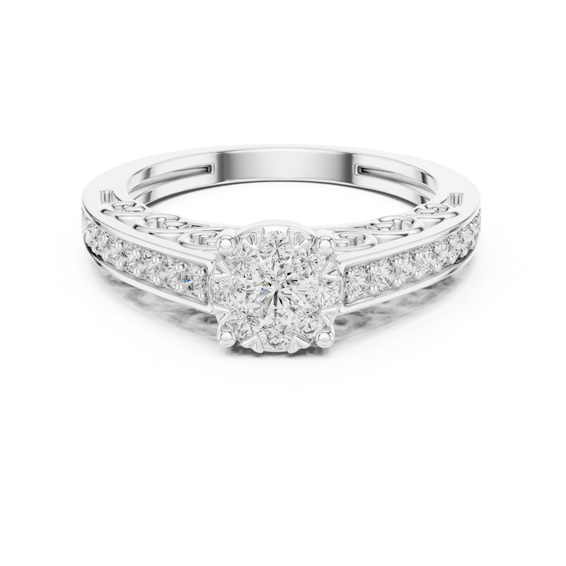Ladies Ring 19#120029L - White Gold - Image